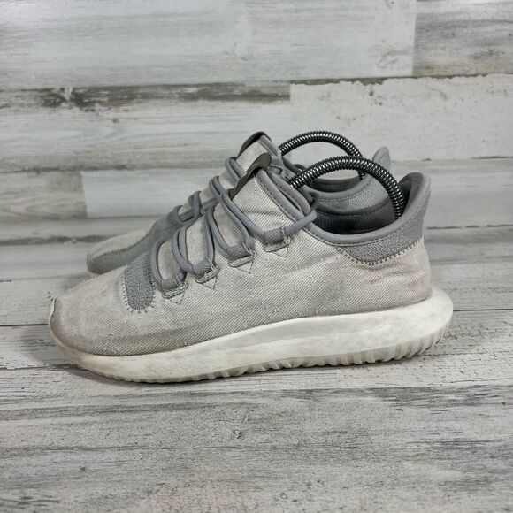 Adidas Tubular Shadow Women's Shoes Gray Beige White Athletic Running Size 7 - Picture 2 of 9